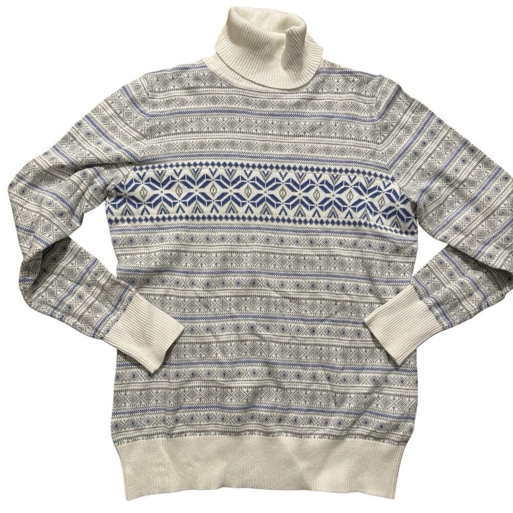 L.L. Bean Fair Isle Turtleneck Sweater